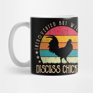 Retro Introverted But Willing To Discuss Chickens Lover Vintage Mug